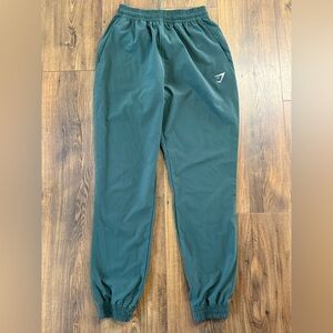 Gymshark Women's Green Jogger Pants Size XS Elastic Drawstring Waist Pockets